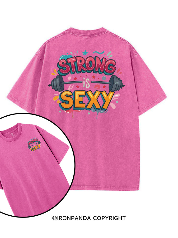 STRONG IS SEXY printed Gym Shirt