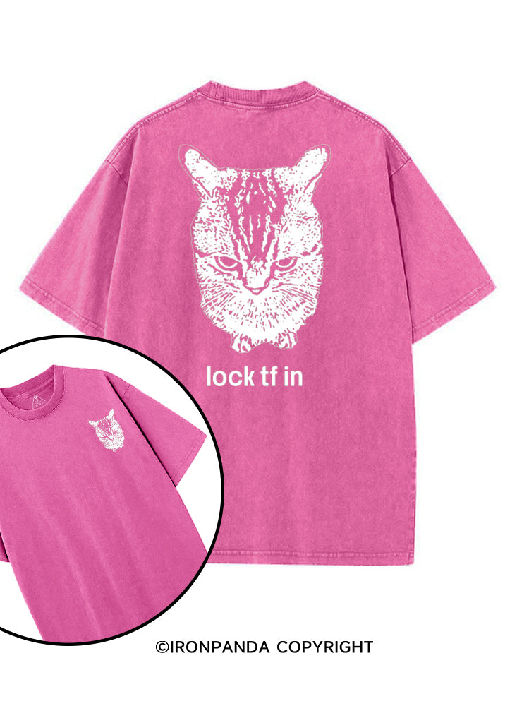 LOCK TF IN printed Gym Shirt