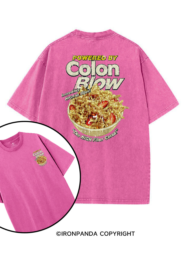 POWERED BY COLON BLOW printed Gym Shirt