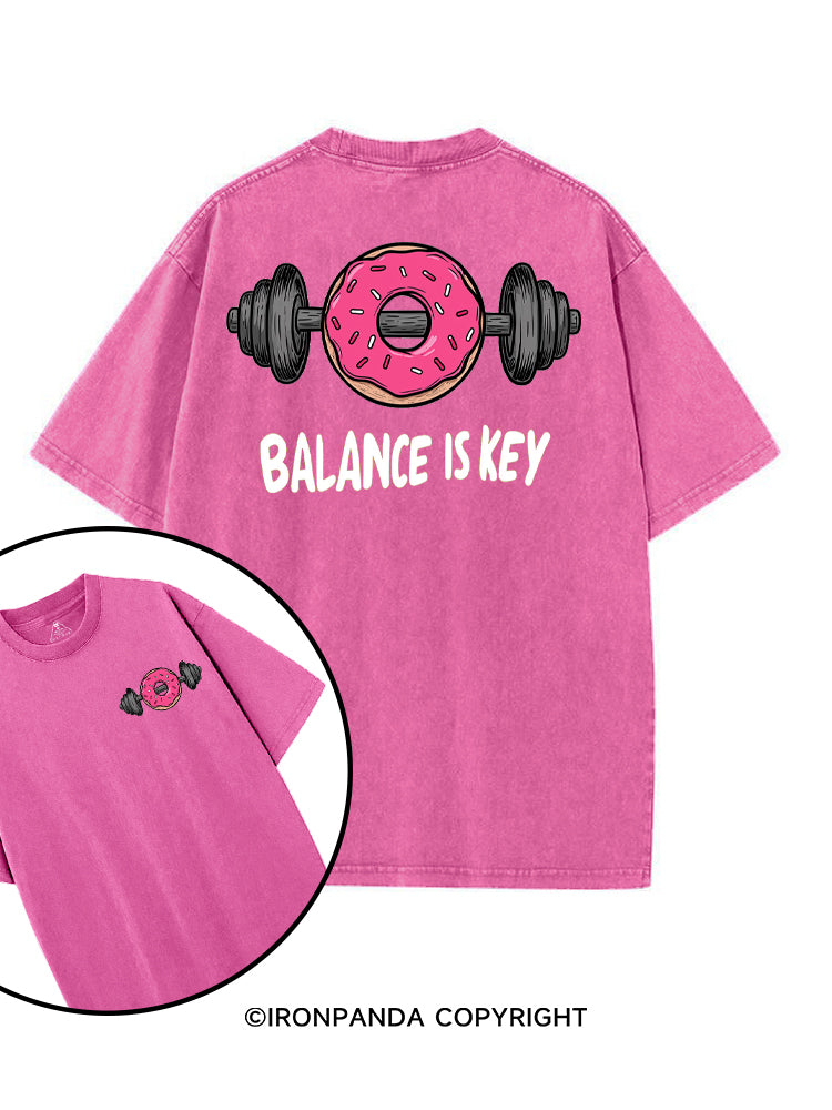 BALANCE IS KEY printed Gym Shirt