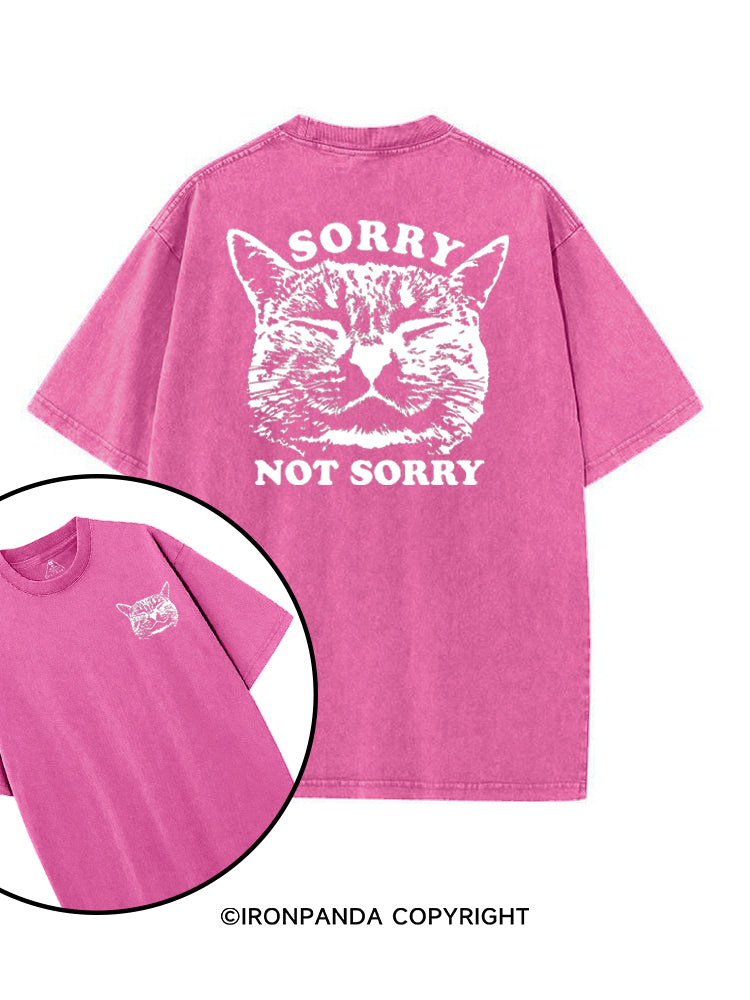 SORRY NOT SORRY printed Gym Shirt