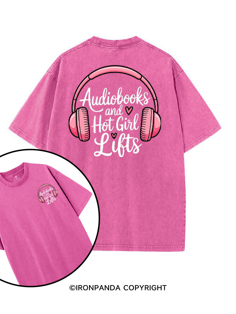 AUDIOBOOKS AND HOT GIRL LIFTS printed Gym Shirt
