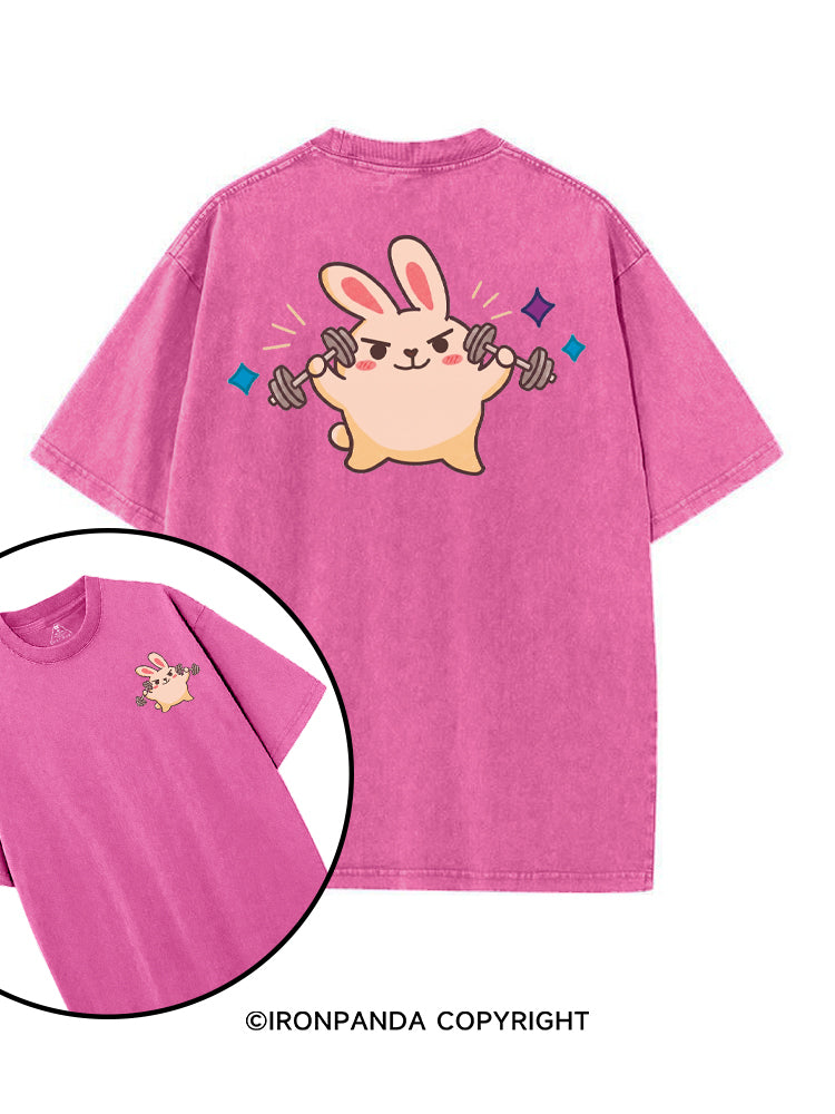 DON’T MESS WITH THE BUNNY printed Gym Shirt