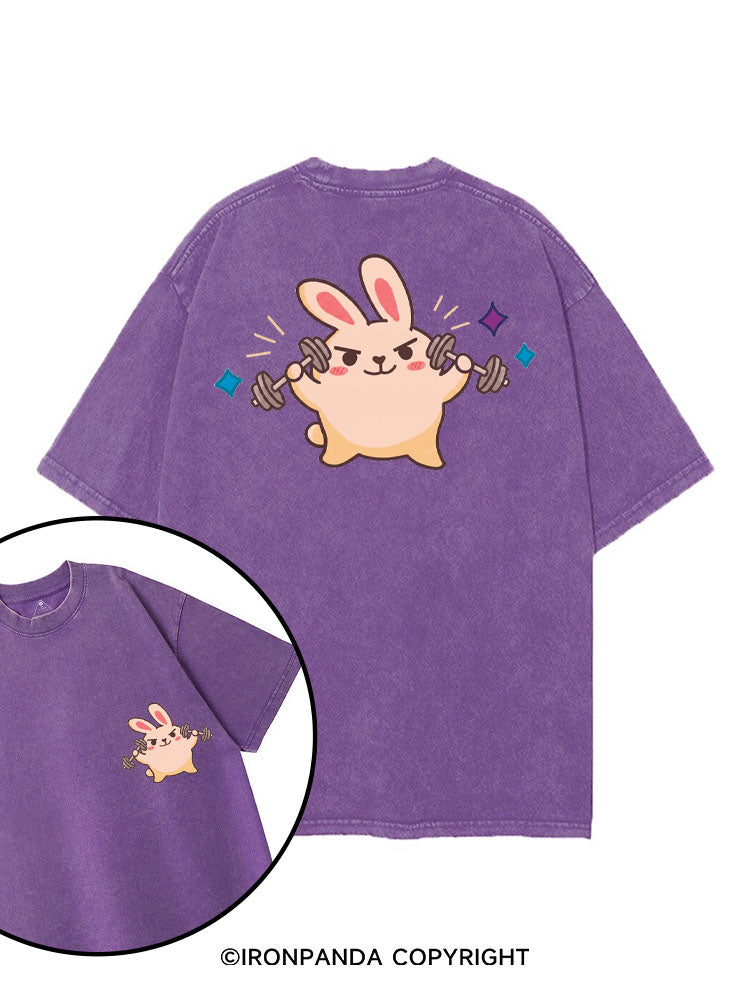 DON’T MESS WITH THE BUNNY printed Gym Shirt