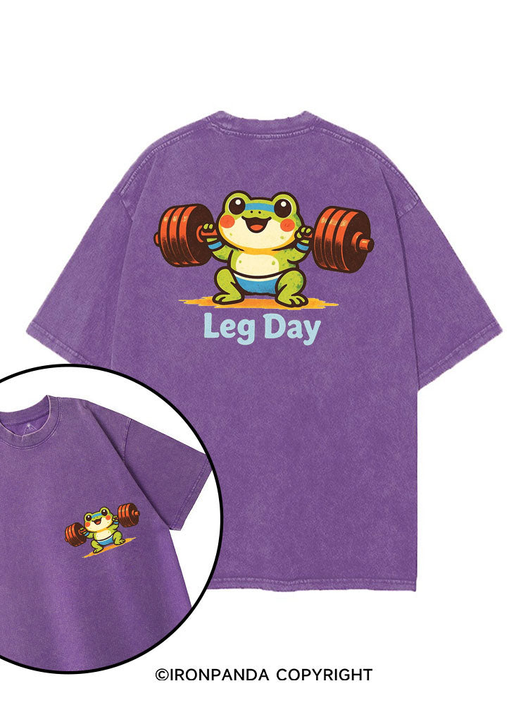 LEG DAY printed Gym Shirt