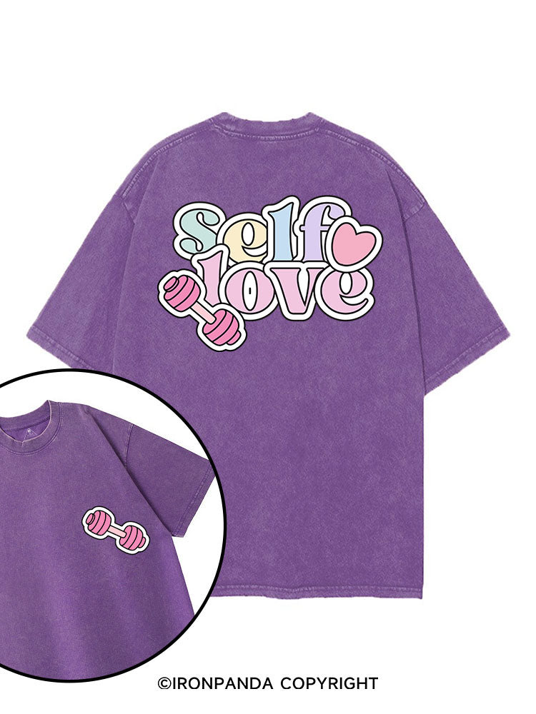SELF LOVE GYM printed Gym Shirt