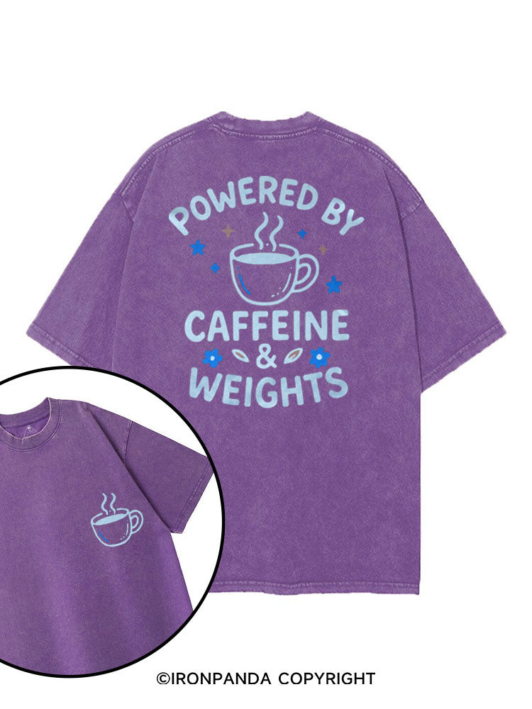 POWERED BY CAFFEINE & WEIGHTS COFFEE LOVER printed Gym Shirt