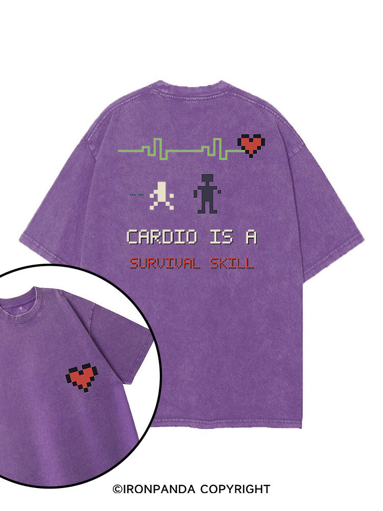 CARDIO IS A SURVIVAL SKILL printed Gym Shirt