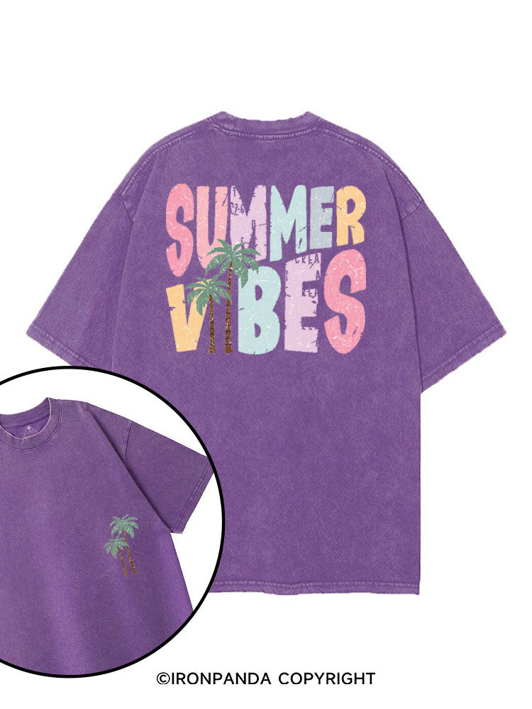 SUMMER VIBES printed Gym Shirt