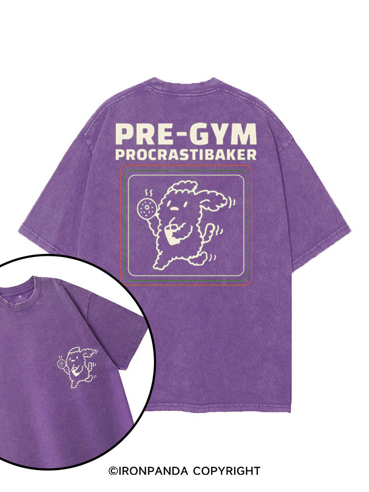 PRE-GYM PROCRASTIBAKER printed Gym Shirt
