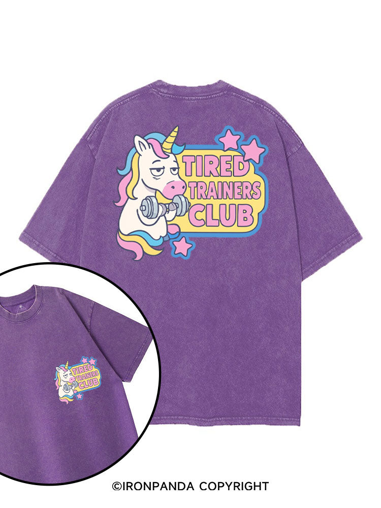 TIRED TRAINERS CLUB printed Gym Shirt