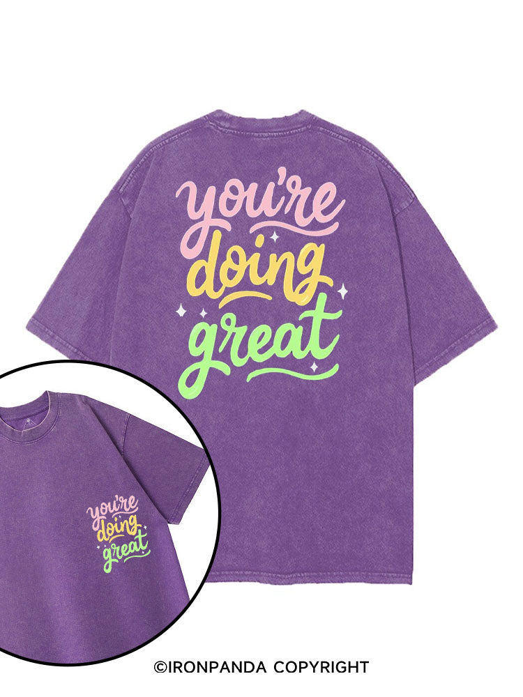 YOU'RE DOING GREAT printed Gym Shirt