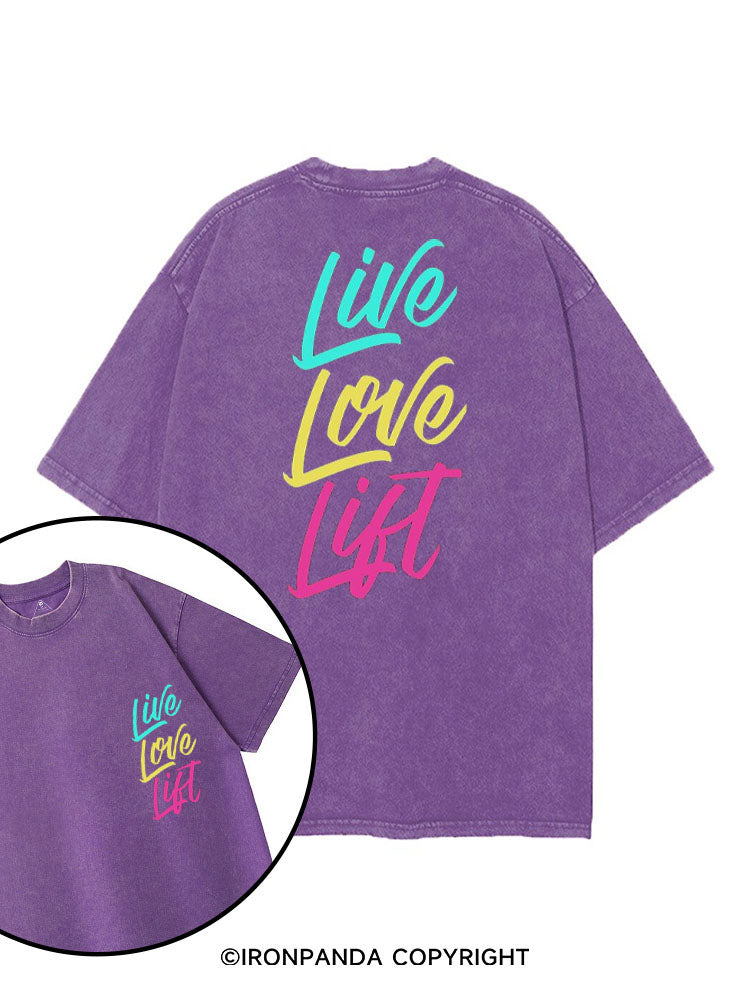 LIVE LOVE LIFT printed Gym Shirt