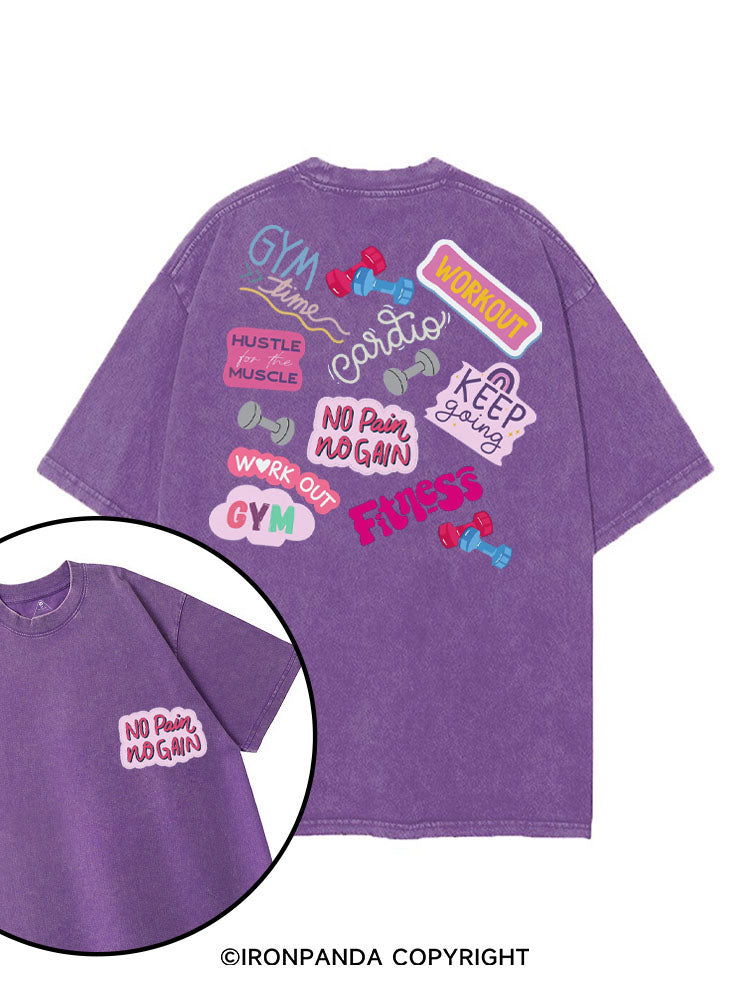 Colorful Fitness printed Gym Shirt