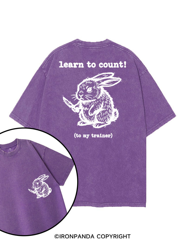 LEARN TO COUNT! (TO MY TRAINER) printed Gym Shirt