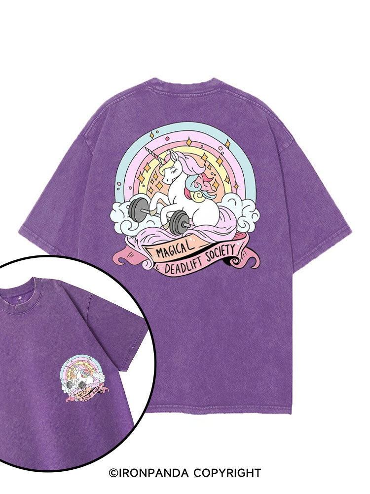 MAGICAL DEADLIFT SOCIETY printed Gym Shirt