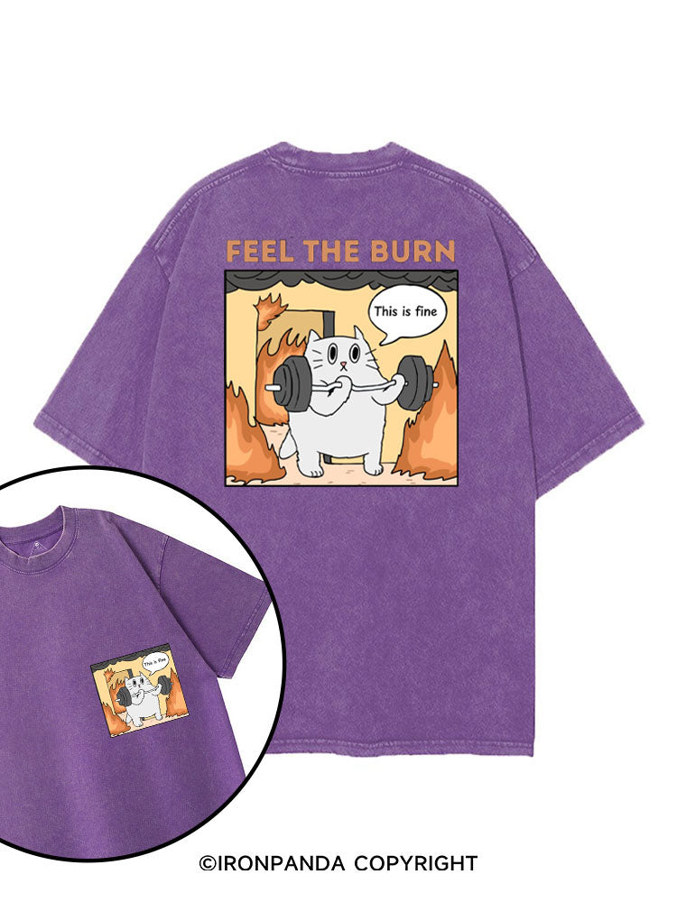 FEEL THE BURN printed Gym Shirt