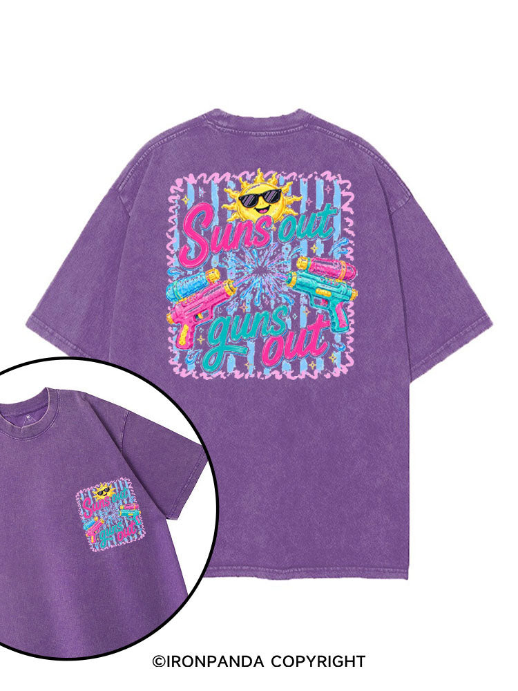 SUNS OUT GUNS OUT printed Gym Shirt
