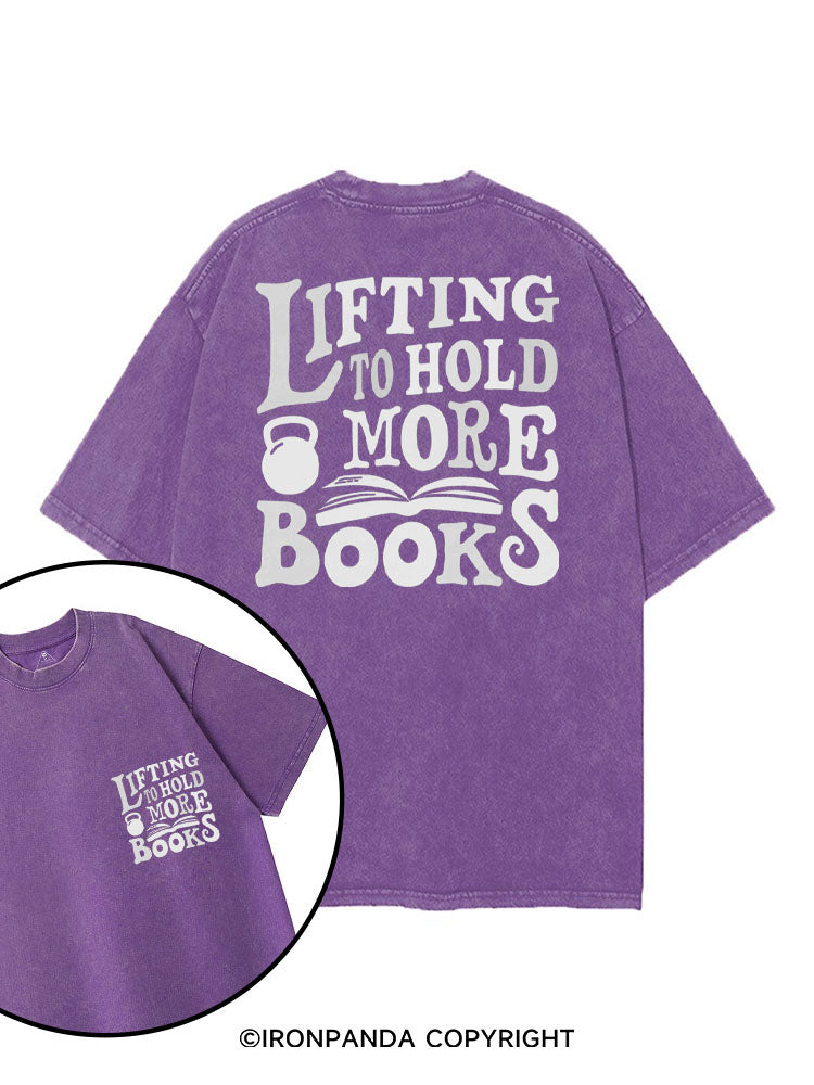 LIFTING TO HOLD MORE BOOKS printed Gym Shirt