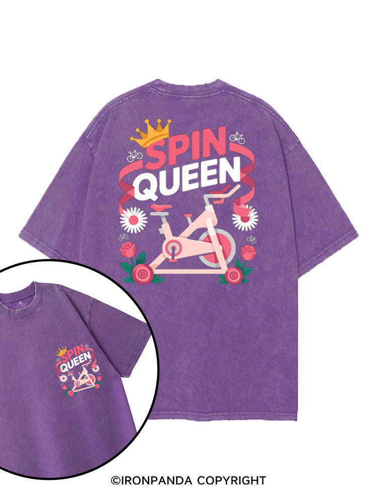 SPIN QUEEN printed Gym Shirt
