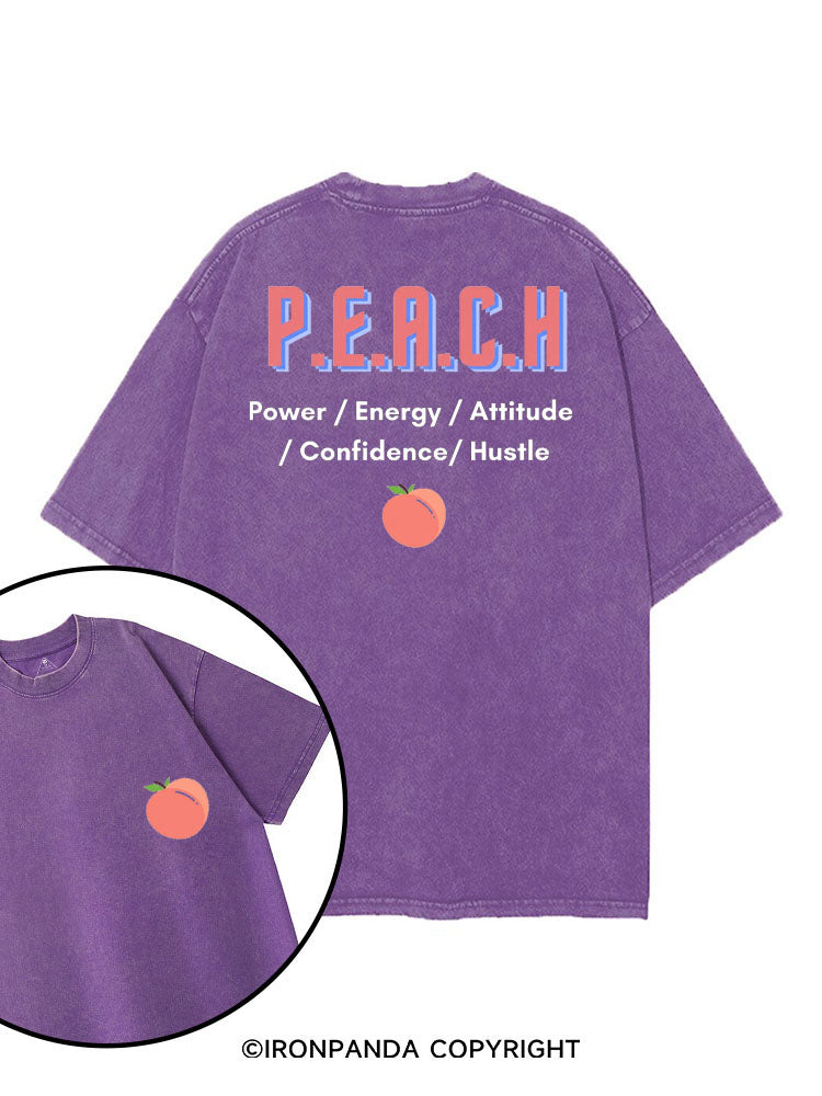 P.E.A.C.H printed Gym Shirt