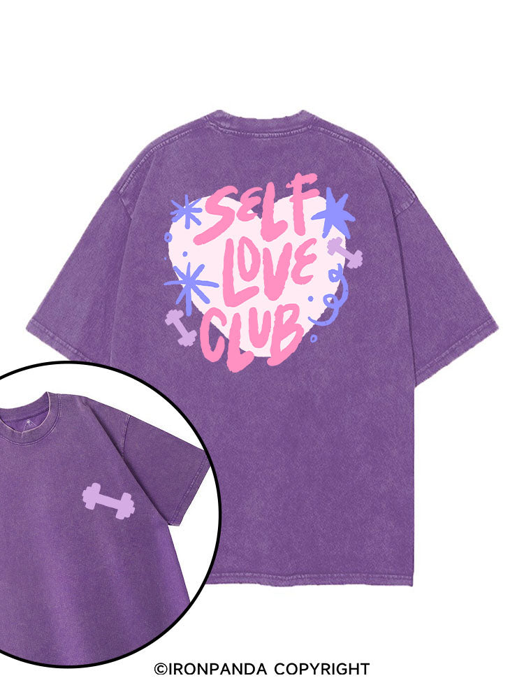 SELF LOVE GYM CLUB printed Gym Shirt