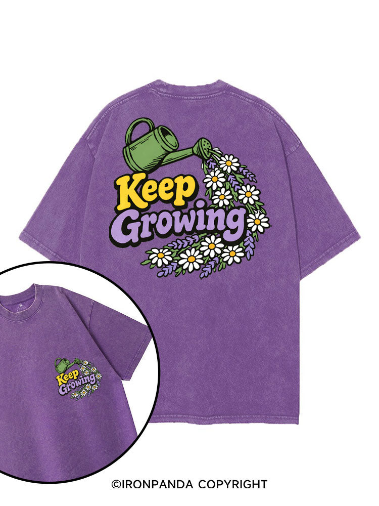 KEEP GROWING printed Gym Shirt