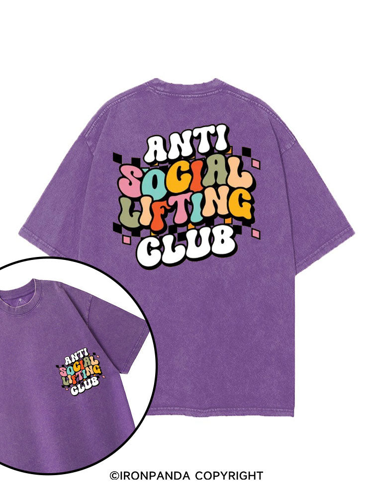 ANTI SOCIAL LIFTING CLUB printed Gym Shirt