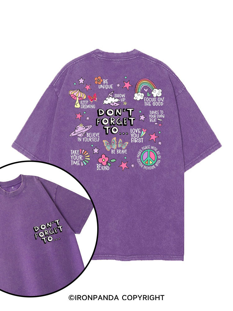 DON'T FORGET TO... printed Gym Shirt