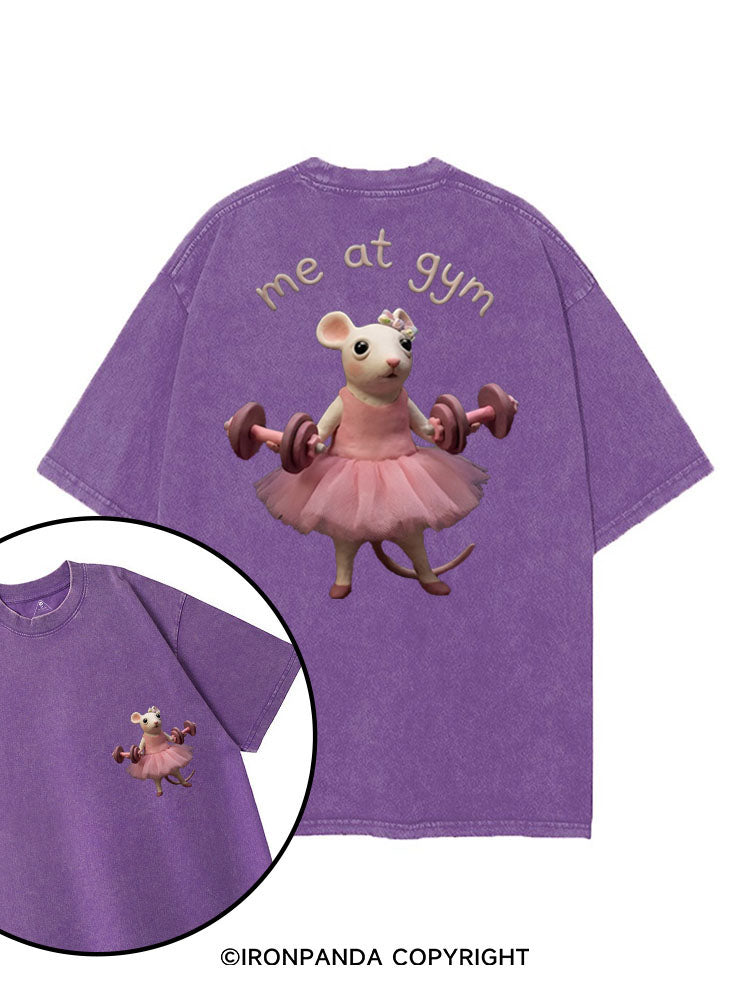 ME AT GYM printed Gym Shirt