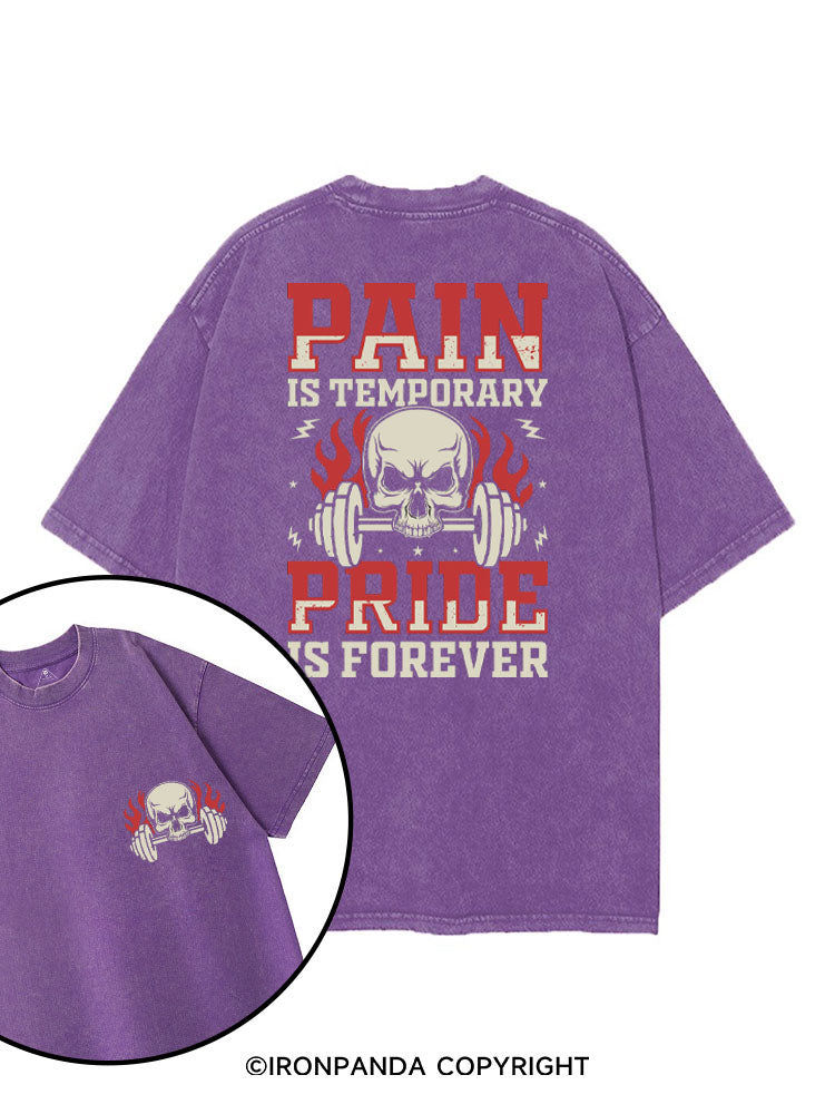 PAIN IS TEMPORARY PRIDE IS FOREVER printed Gym Shirt