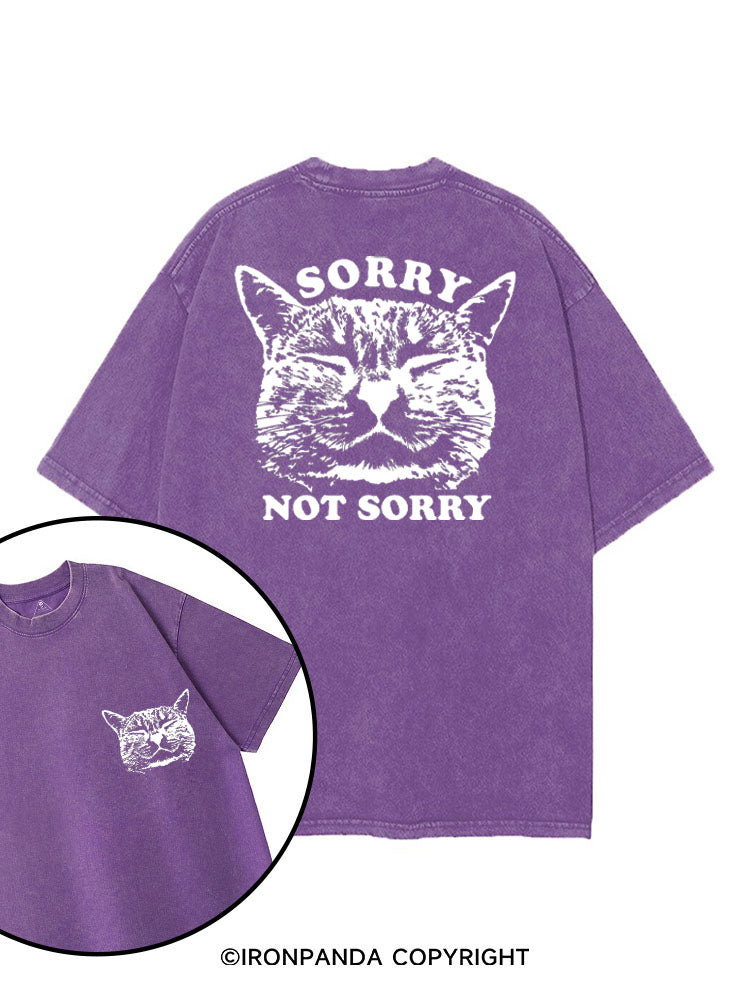 SORRY NOT SORRY printed Gym Shirt