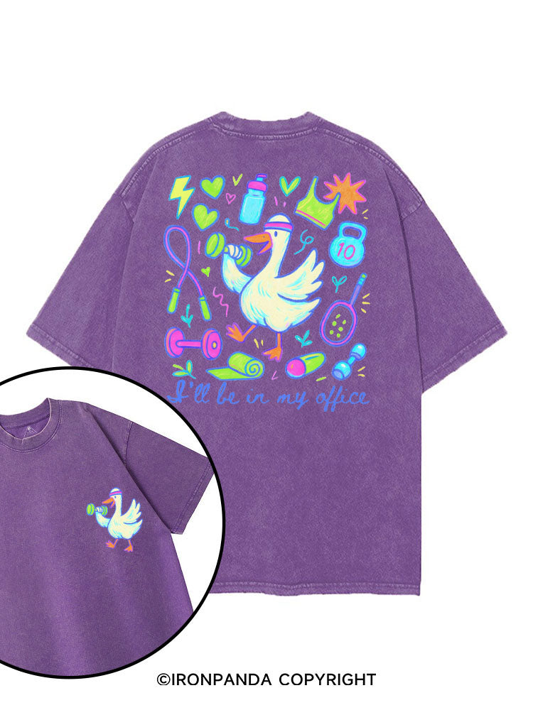 I'LL BE IN MY OFFICE printed Gym Shirt