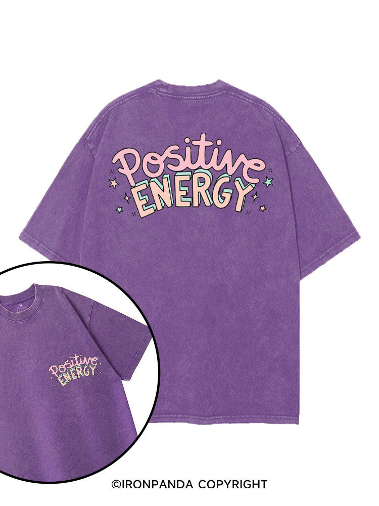 POSITIVE ENERGY printed Gym Shirt