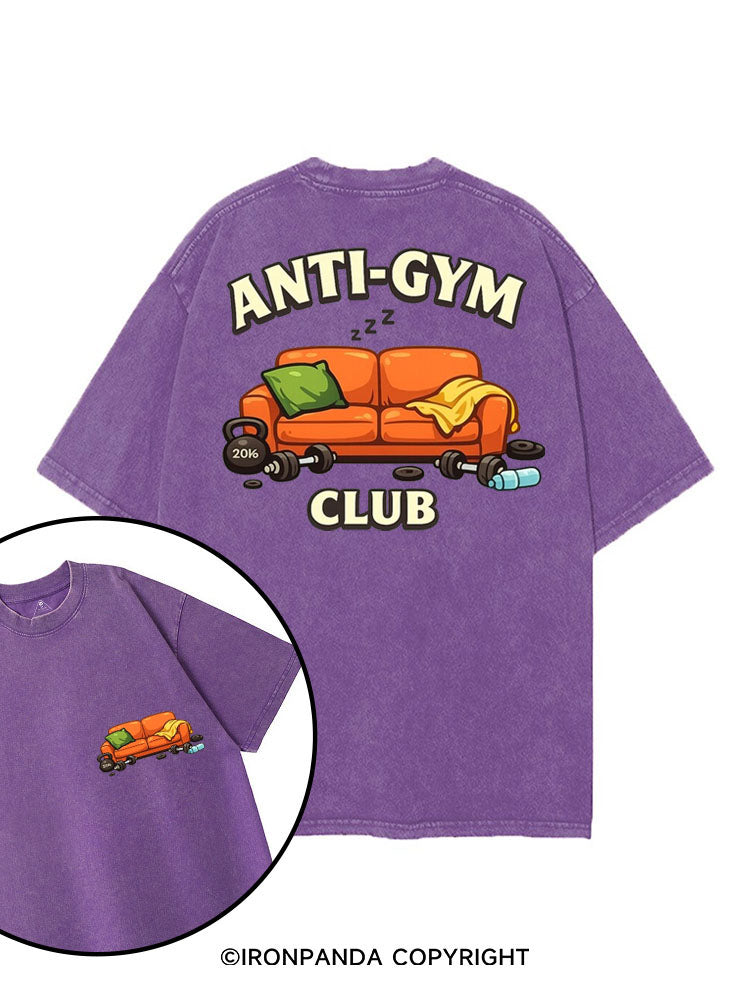 ANTI-GYM CLUB printed Gym Shirt