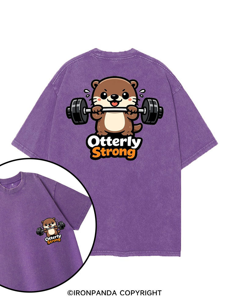 OTTERLY STRONG printed Gym Shirt