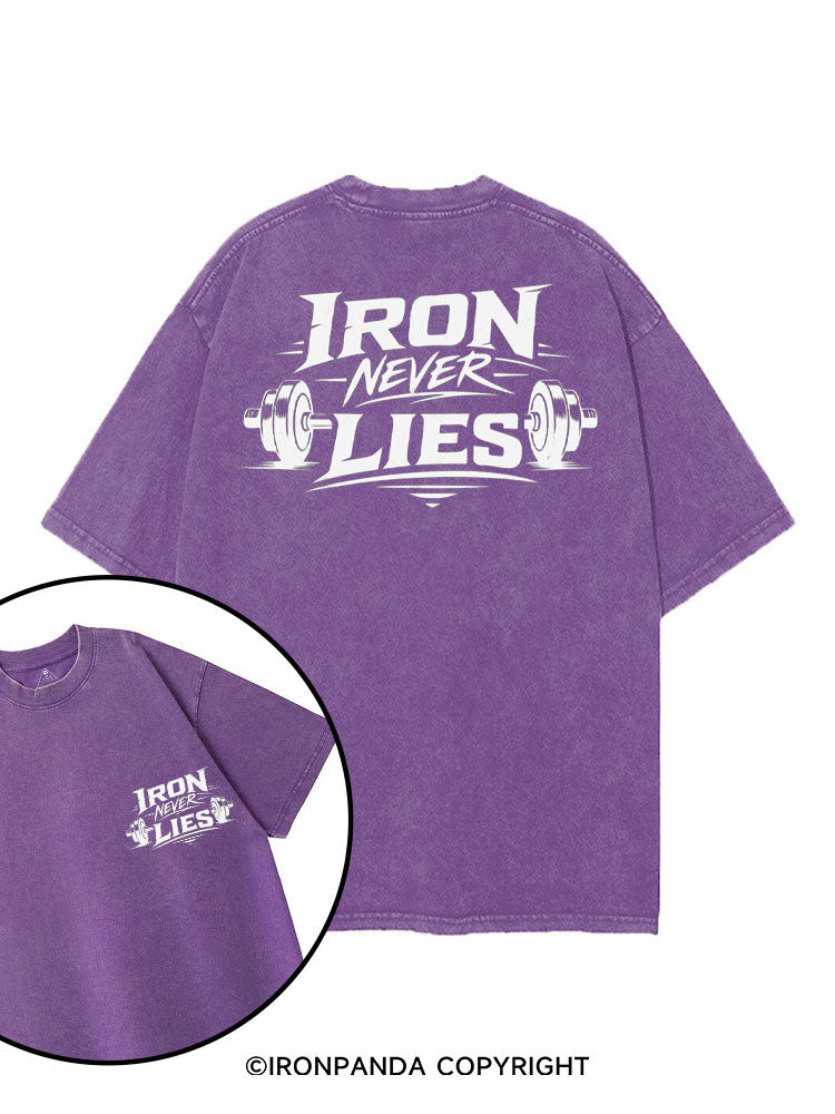 IRON NEVER LIES printed Gym Shirt