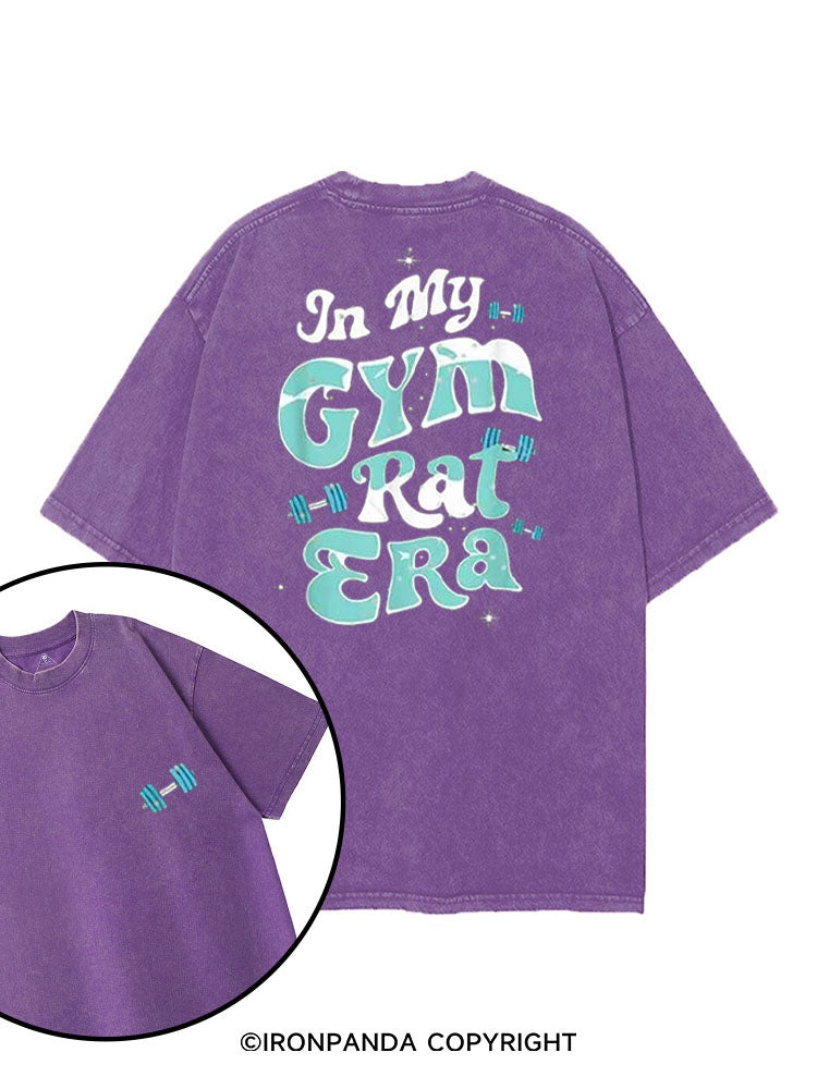 IN MY GYM RAT ERA printed Gym Shirt