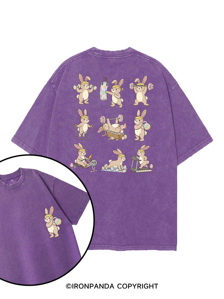 GYM BUNNY EASTER printed Gym Shirt