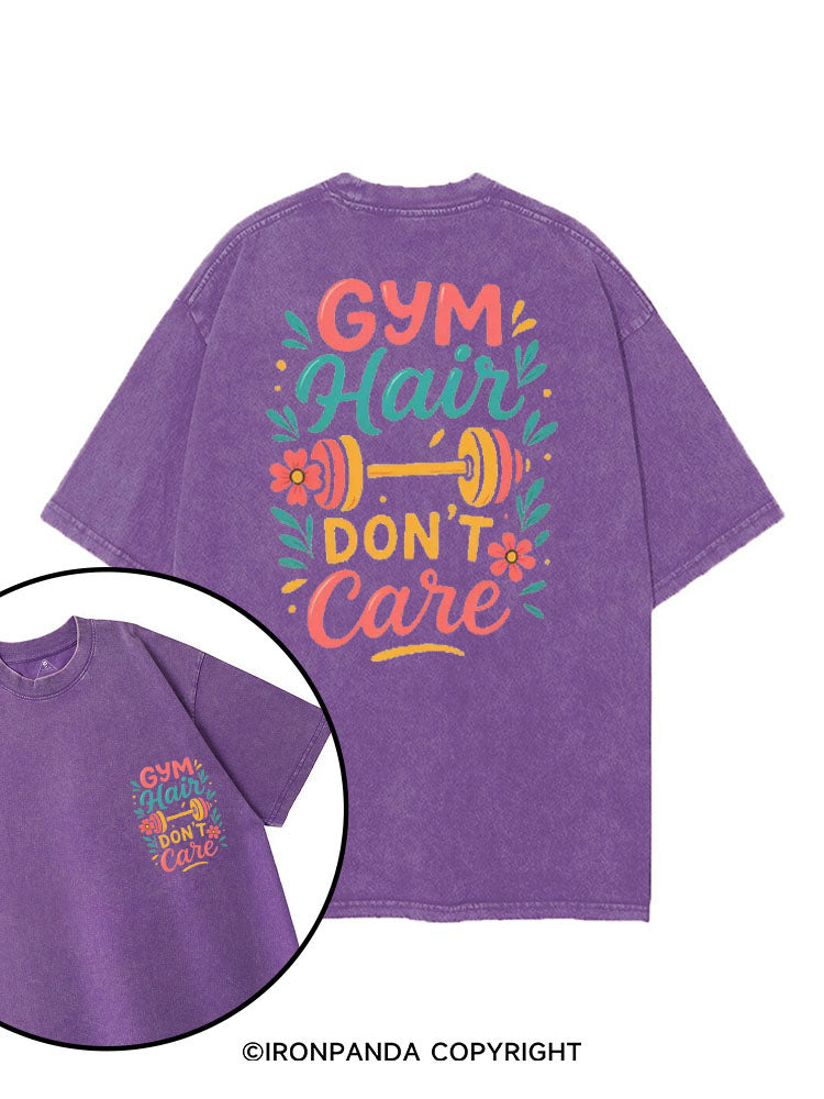 GYM HAIR DON'T CARE printed Gym Shirt