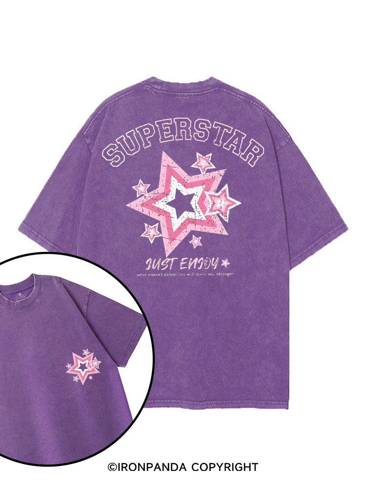 SUPERSTAR JUST ENJOY printed Gym Shirt