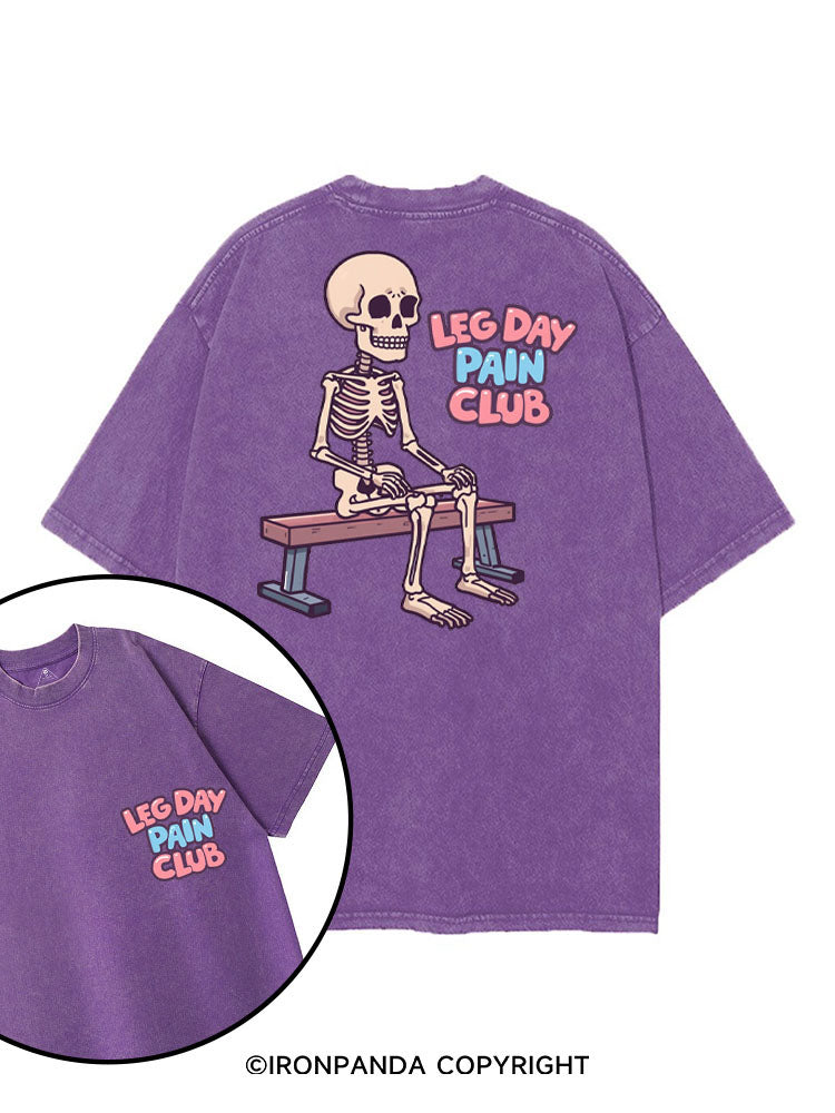 LEG DAY PAIN CLUB printed Gym Shirt