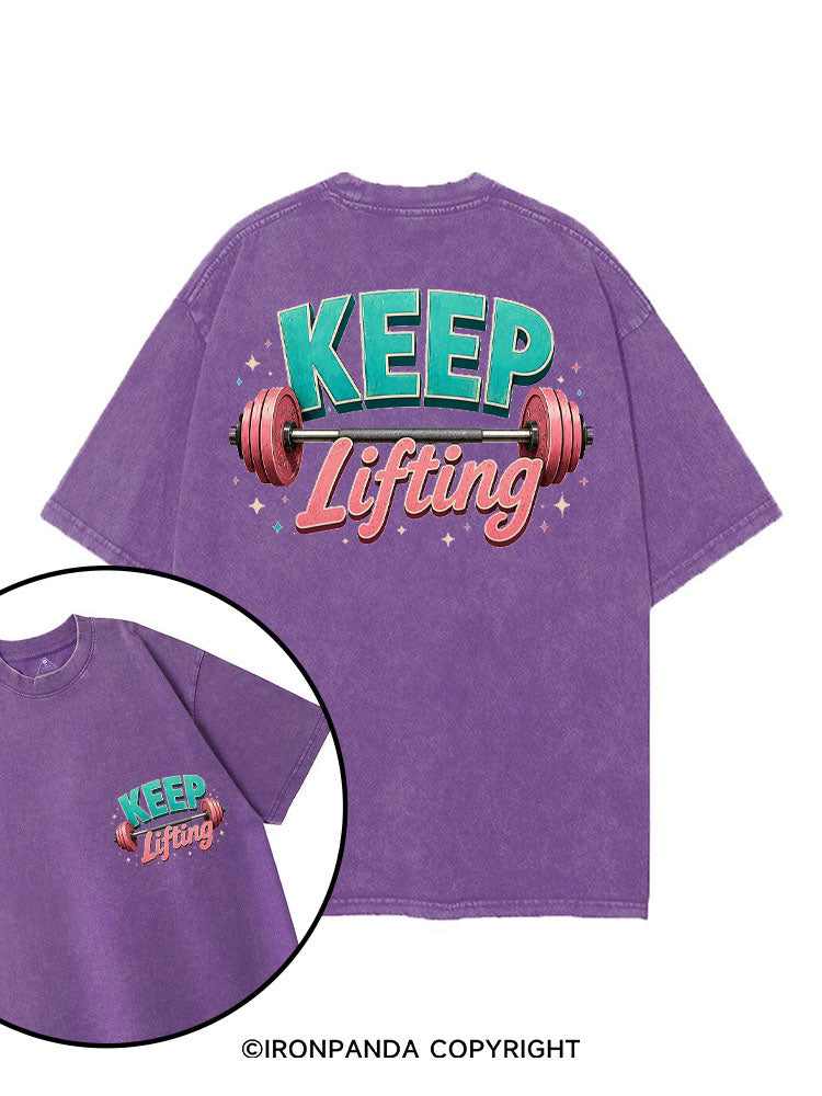 KEEP LIFTING printed Gym Shirt
