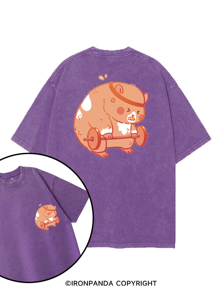 BUFF MUFFIN HAMSTER printed Gym Shirt