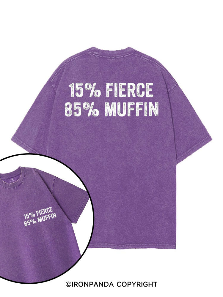 15% FIERCE 85% MUFFIN printed Gym Shirt