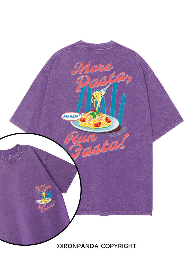 MORE PASTA, RUN FASTA! printed Gym Shirt