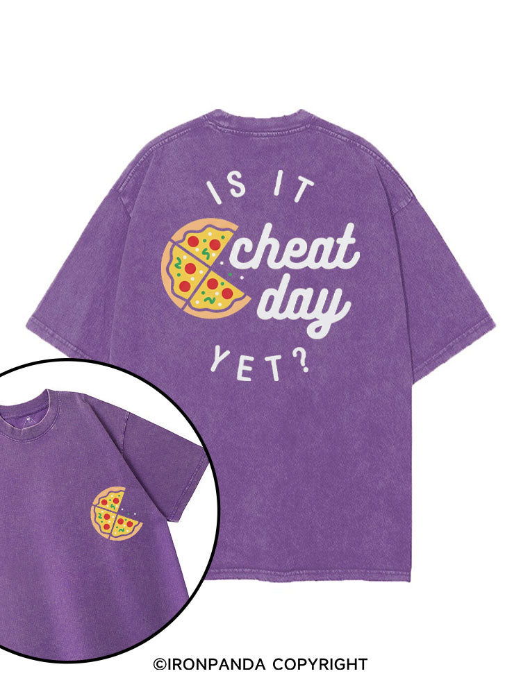 IS IT CHEAT DAY YET？printed Gym Shirt