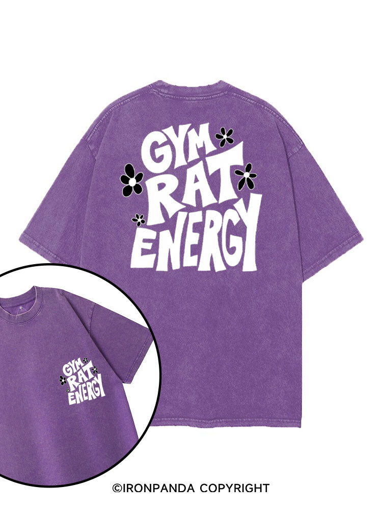 GYM RAT ENERGY printed Gym Shirt