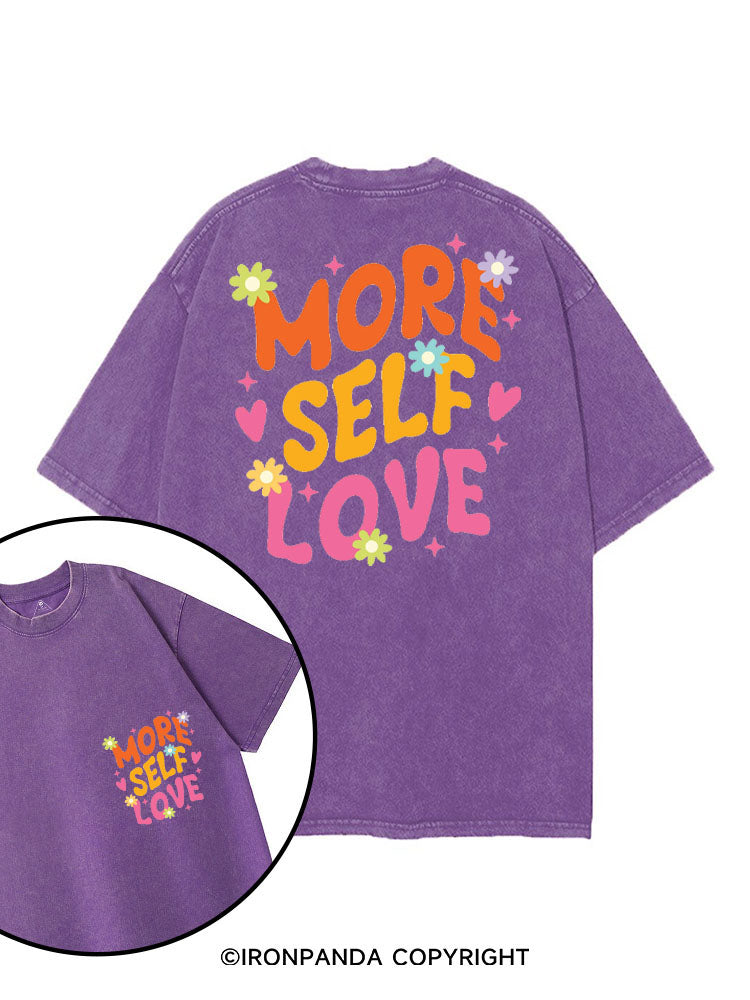 MORE SELF LOVE printed Gym Shirt