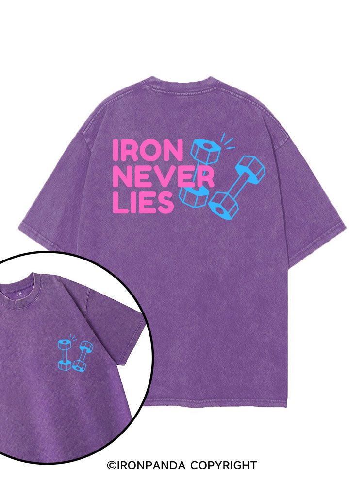 IRON NEVER LIES printed Gym Shirt